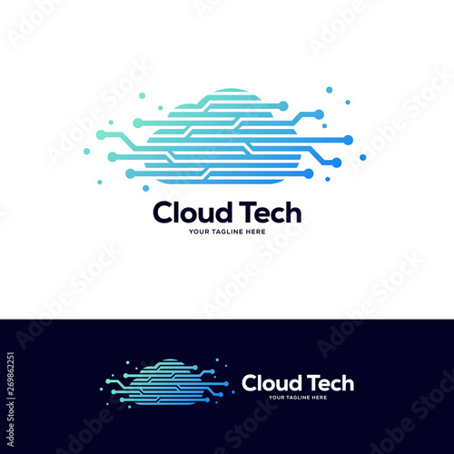 cloud logo designs template, tech logo designs concept