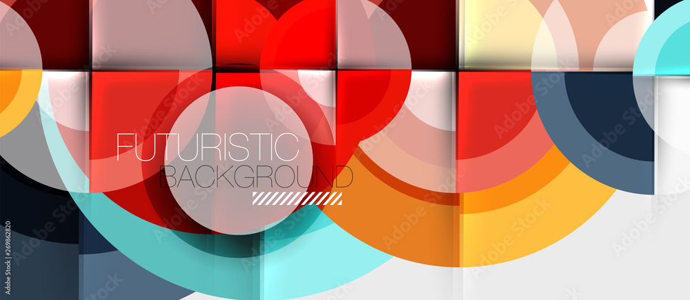 Geometric design abstract background - circles Geometric design abstract background - circles
