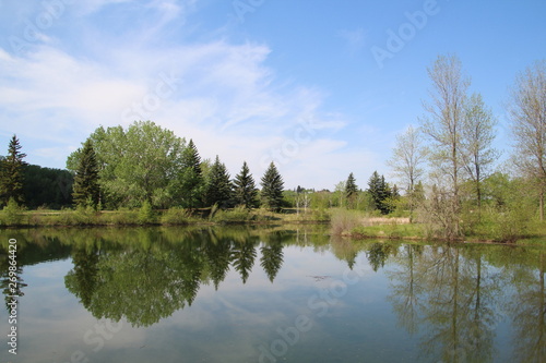 Calm Spring On The Lake, Rundle Park, Edmonton, Alberta