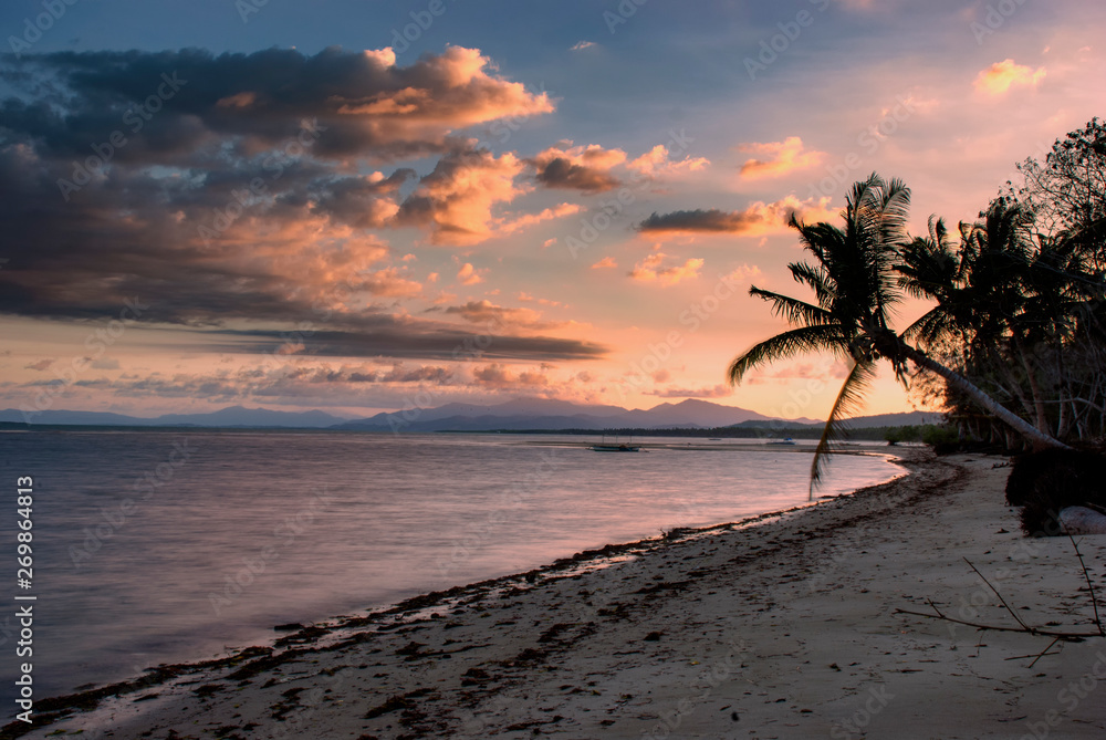 Sunset over Honda Bay in Palawan, Philippines