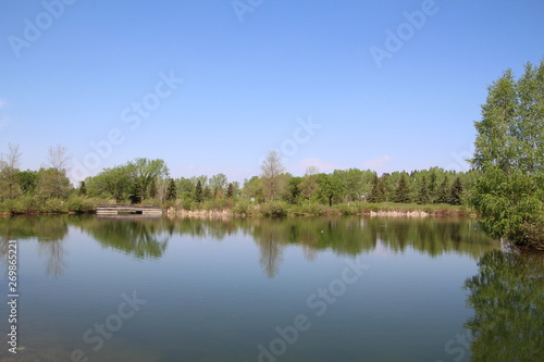 Reflections On The Lake, Rundle Park, Edmonton, Alberta © Michael Mamoon