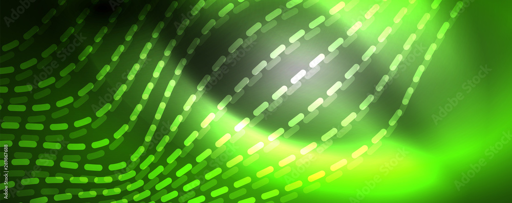 Neon vector wave lines abstract background, magic futuristic techno design Neon vector wave lines abstract background, magic futuristic techno design