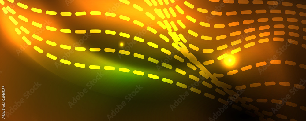 Shiny neon vector wave line abstract background, motion concept Shiny neon vector wave line abstract background, motion concept