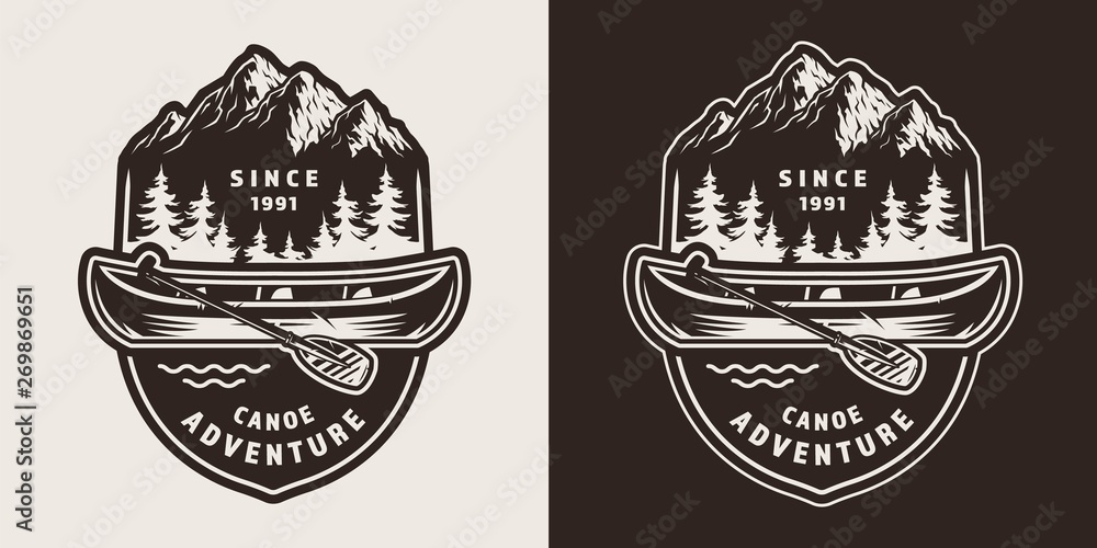 Obraz premium Vintage monochrome summer camping