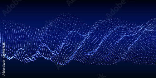 Abstract grid technology background. Futuristic technology network  wireframe. Artificial intelligence background.
