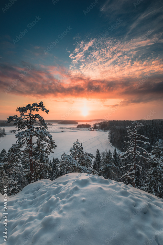 sunset in Finland