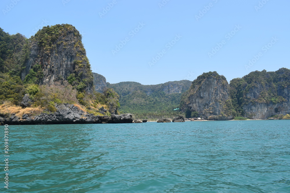 Naklejka premium Railey Beach, Krabi, Tajlandia, rajska plaża