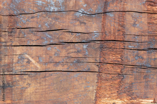 Brownish Old Weathered Cracked Wood Texture