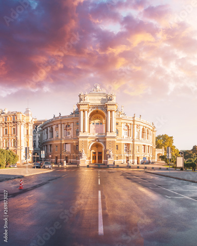 Opera House in Odessa, Ukraine. Odessa State Academic Opera and Ballet Theater