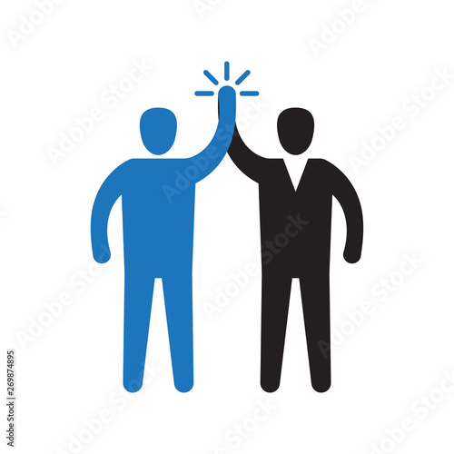 Two hands giving a high five for great work