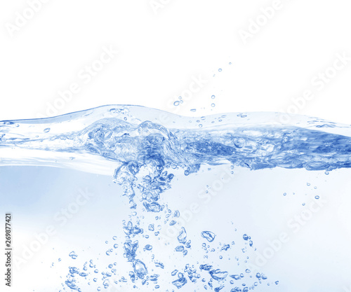 water splash isolated on white background, beautiful splashes a clean water 