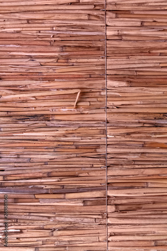 Hay or dry grass background. Thatch roof for background, dried straw or cane.