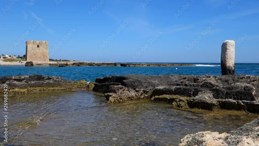Saracen tower of San Vito. Polignano a mare. Puglia. Italy. Saracen tower of San Vito. Polignano a mare. Puglia. Italy.