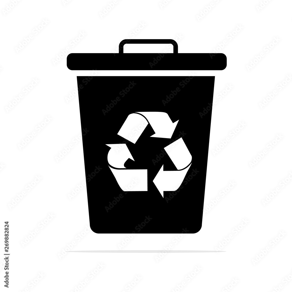 Recycling bins icon. Vector concept illustration for design. Recycling bins icon. Vector concept illustration for design.