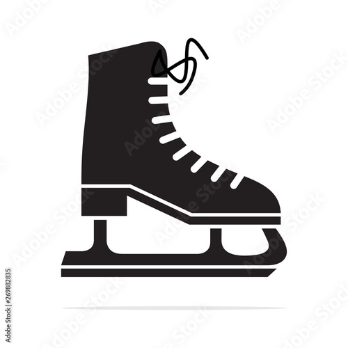 Ice skates shoes icon. Vector concept illustration for design.