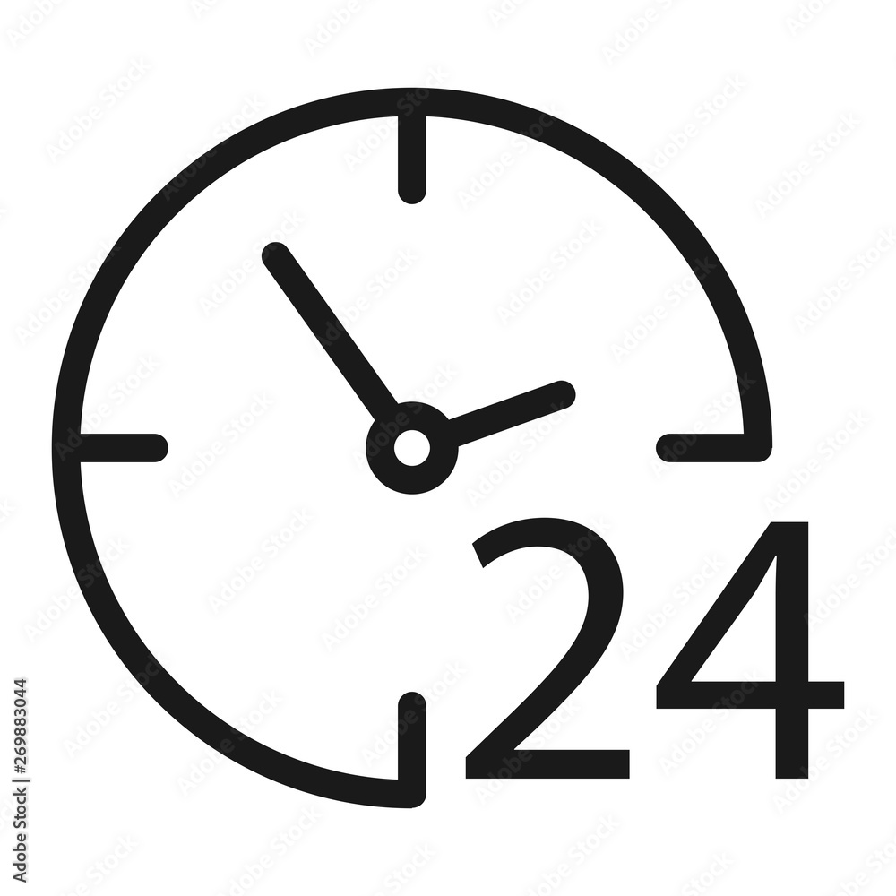 hour - minimal line web icon. simple vector illustration. concept for infographic, website or app. hour - minimal line web icon. simple vector illustration. concept for infographic, website or app.