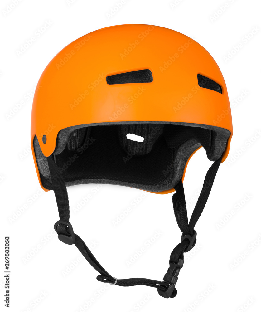 Fototapeta premium Bicycle helmet on white background