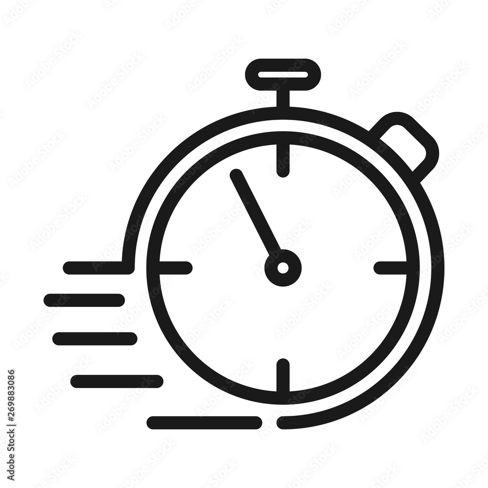stopwatch speed - minimal line web icon. simple vector illustration. concept for infographic, website or app. stopwatch speed - minimal line web icon. simple vector illustration. concept for infographic, website or app.