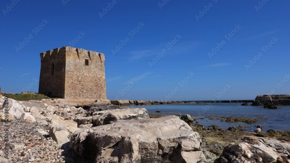 Saracen tower of San Vito. Polignano a mare. Puglia. Italy. Saracen tower of San Vito. Polignano a mare. Puglia. Italy.