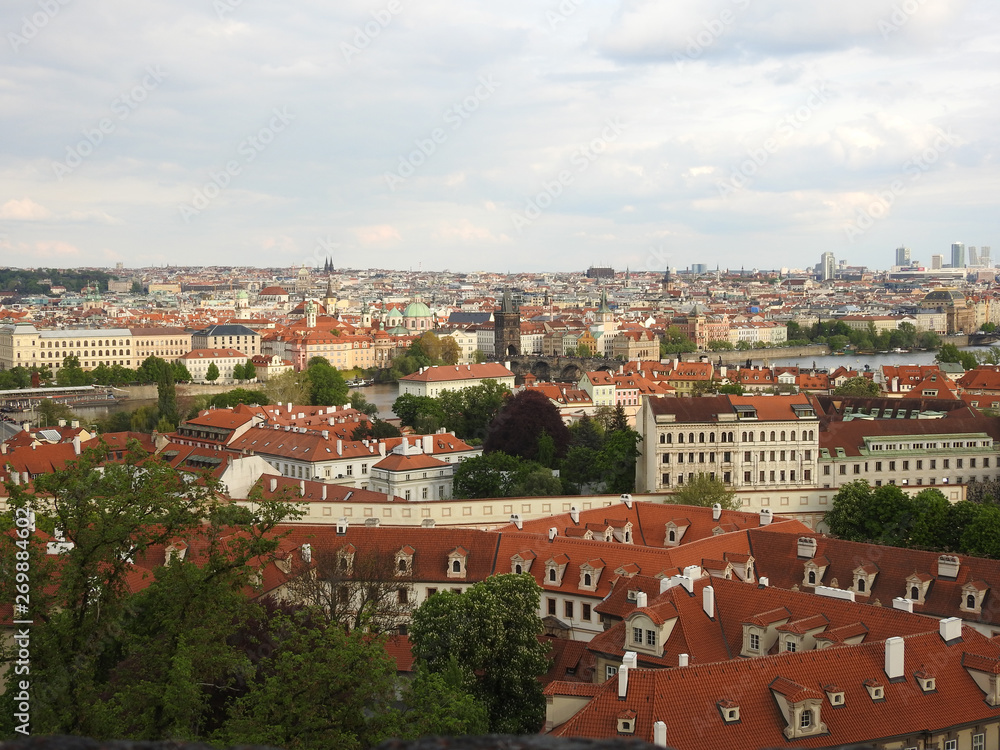 Panorama of Prague, summer