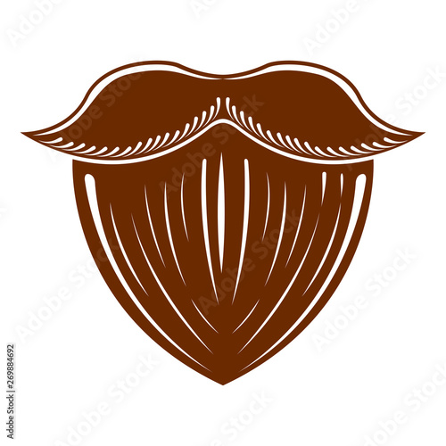 Isolated gentleman beard icon on a white background - Vector