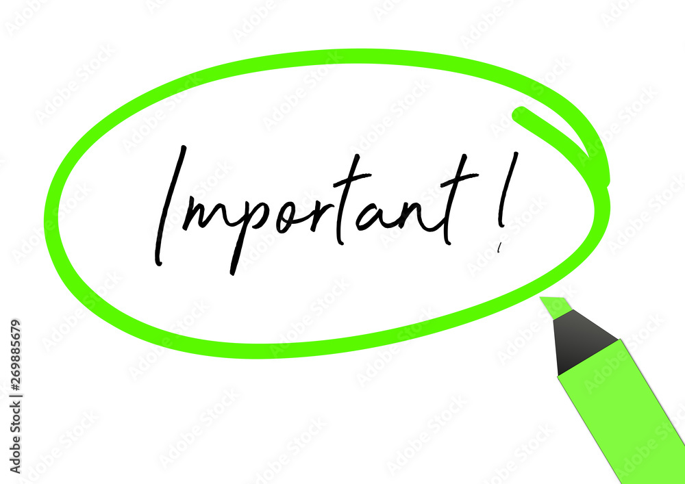 Fototapeta premium important vert