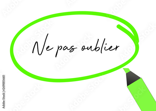 ne pas oublier vert