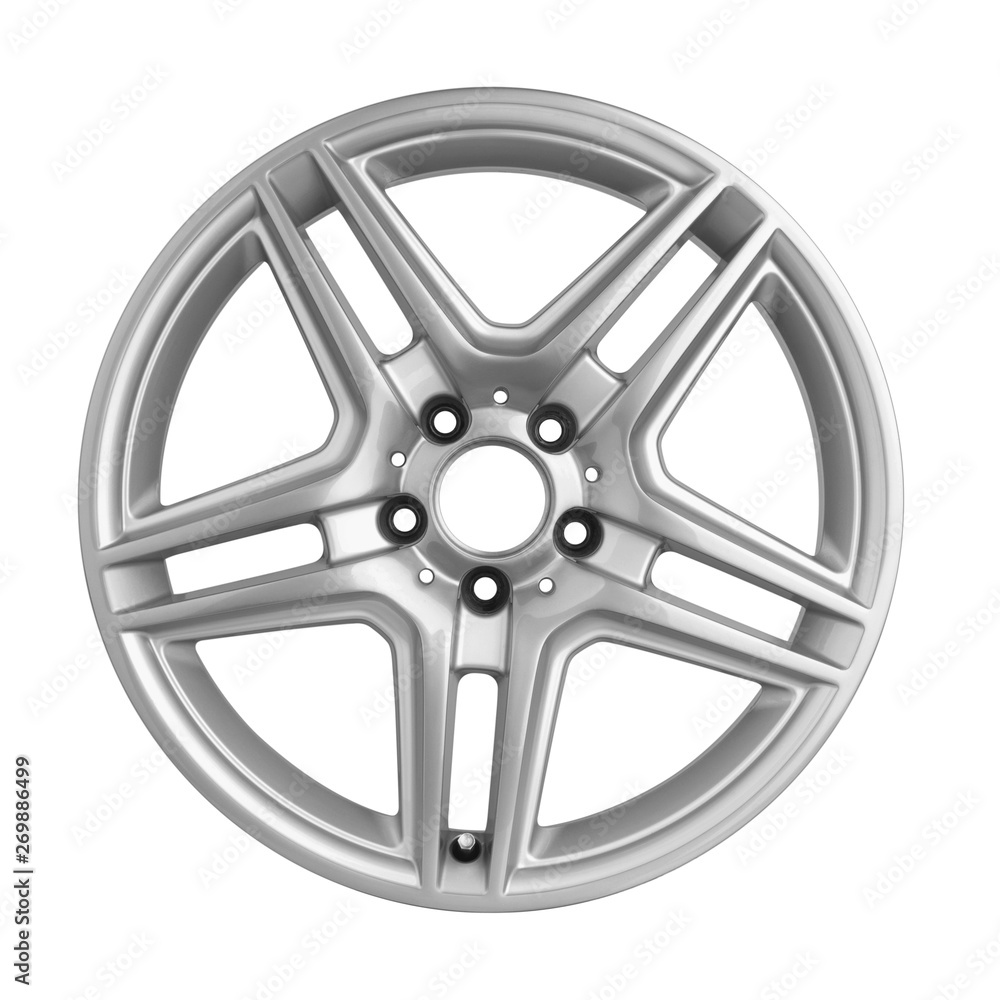 Car wheel on white background Car wheel on white background