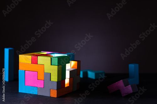 Canvas Print Concept of decision making process, creative, logical thinking.