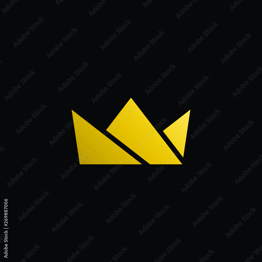 Obraz premium Simple Modern Royal Crown Icon Logo Symbols for Luxury Badges Card Invitations Decoration Element