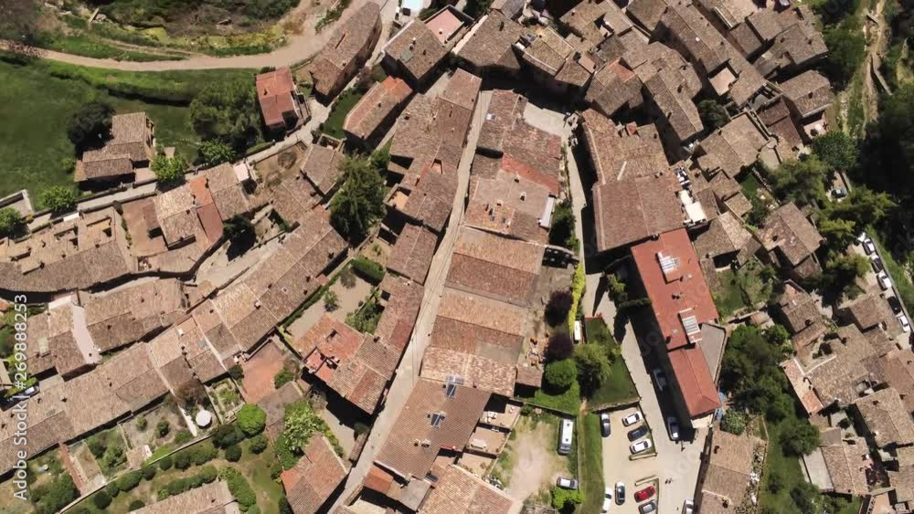 Barcelona. Aerial view in village of Mura. Catalonia,Spain. 4k Drone Video Barcelona. Aerial view in village of Mura. Catalonia,Spain. 4k Drone Video