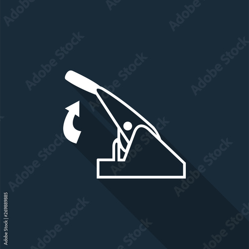 Pull Parking Brake Symbol Sign Isolate On Black Background,Vector Illustration
