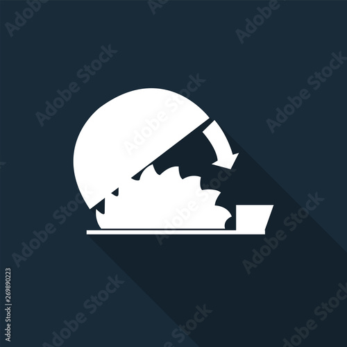 Symbol Use Adjustable Guard Isolate Isolate On Black Background,Vector Illustration