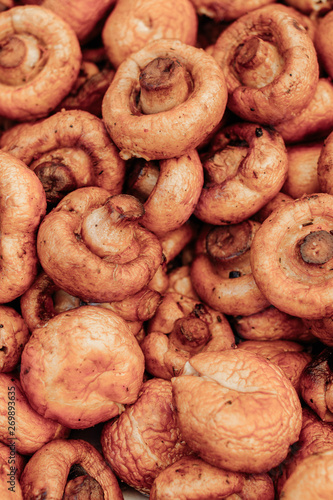 Juicy roasted mushrooms at the festival street food