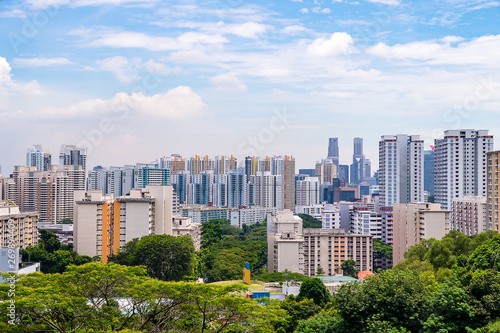 Singapore City Panorama Sunny Weather