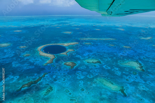 Blue hole from Airplane