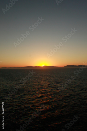 Mountain Islands in sunset