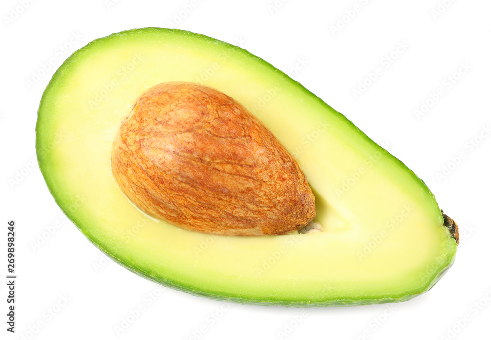 sliced avocado isolated on a white background sliced avocado isolated on a white background