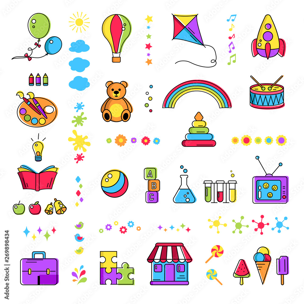 Kids logo vector set Kids logo vector set