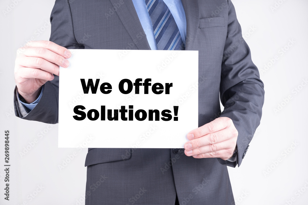 Sign We Offer Solutions Sign We Offer Solutions