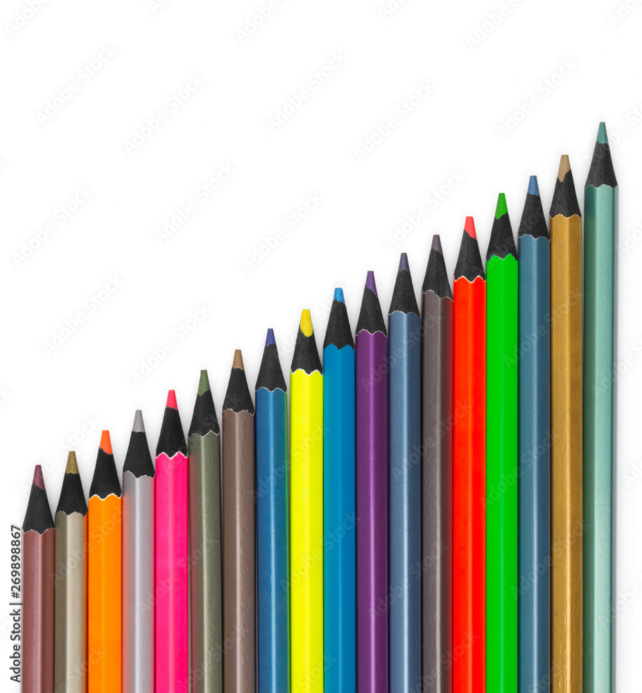 Color pencils isolated on white Color pencils isolated on white
