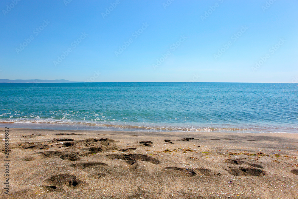 Beautiful Beach And Incredible Sea In Pomorie, Bulgaria. Beautiful Beach And Incredible Sea In Pomorie, Bulgaria.