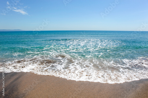 Beautiful Beach And Incredible Sea In Pomorie, Bulgaria.