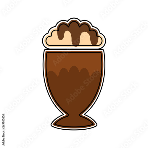 Isolated colored chocolate frappe icon - Vector illustration