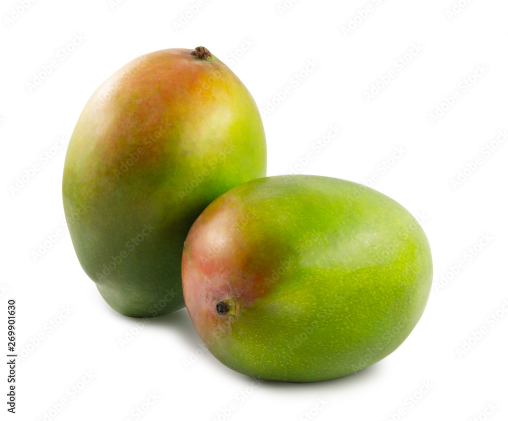 two mango isolated on a white background two mango isolated on a white background