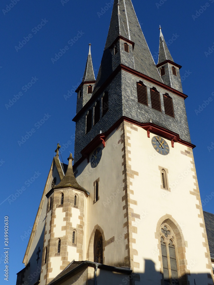 Turm der St.-Nikolaus-Kirche in Bad Kreuznach an der Nahe