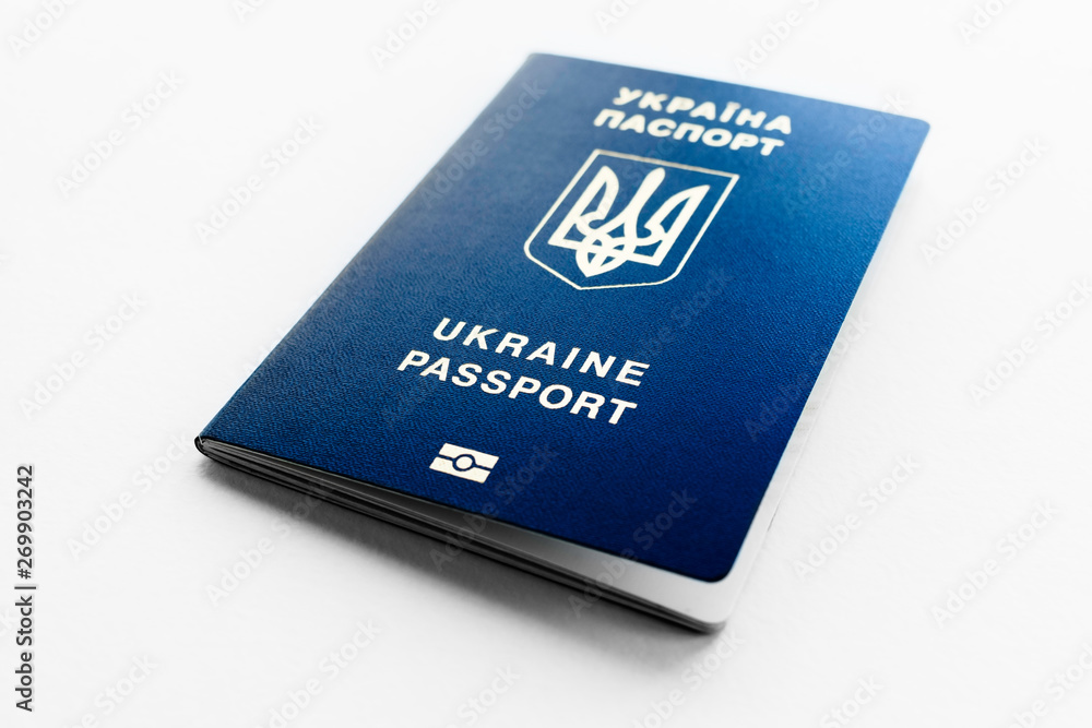 biometric passport of the citizen of Ukraine on the white table biometric passport of the citizen of Ukraine on the white table