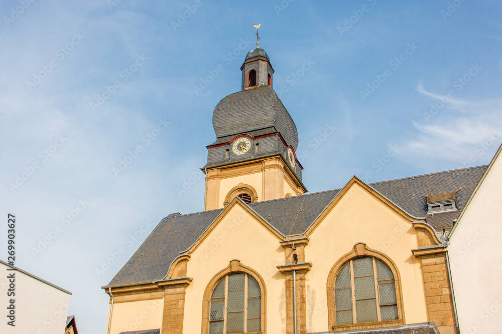 Catholic parish church St Peter (Katholische Kirchengemeinde Pfarrkirche St. Peter) Wallersheim Koblenz Rhineland Palatinate Germany 