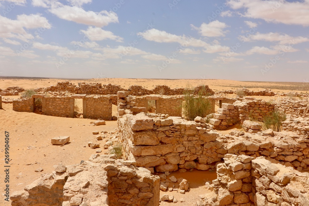 Roman ruins in the desert of Tunisia.