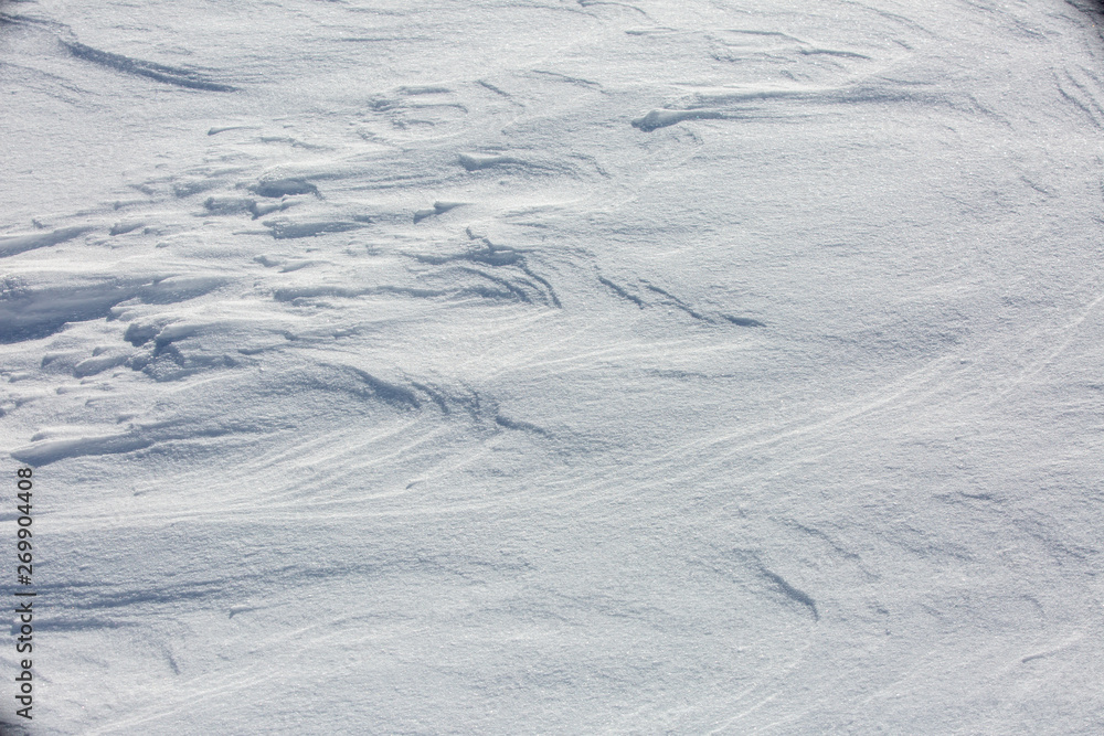 Fragment of snow surface after snowstorm Fragment of snow surface after snowstorm